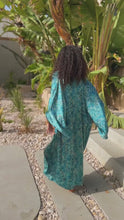 Load and play video in Gallery viewer, BLUE SILK KAFTAN
